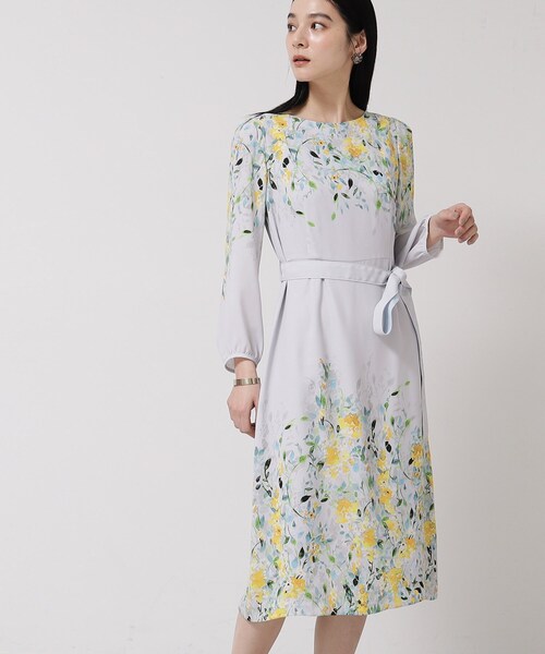 Sunauna（スーナウーナ）の「【&yours project／SS～L】パネル柄ワンピース（ワンピース・レディース・グレー系/ブラック系/ベージュ系・34/36/38/40）」の19枚目の写真