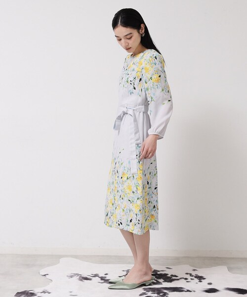 Sunauna（スーナウーナ）の「【&yours project／SS～L】パネル柄ワンピース（ワンピース・レディース・グレー系/ブラック系/ベージュ系・34/36/38/40）」の10枚目の写真