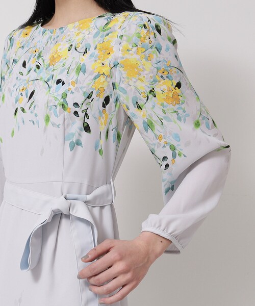 Sunauna（スーナウーナ）の「【&yours project／SS～L】パネル柄ワンピース（ワンピース・レディース・グレー系/ブラック系/ベージュ系・34/36/38/40）」の6枚目の写真