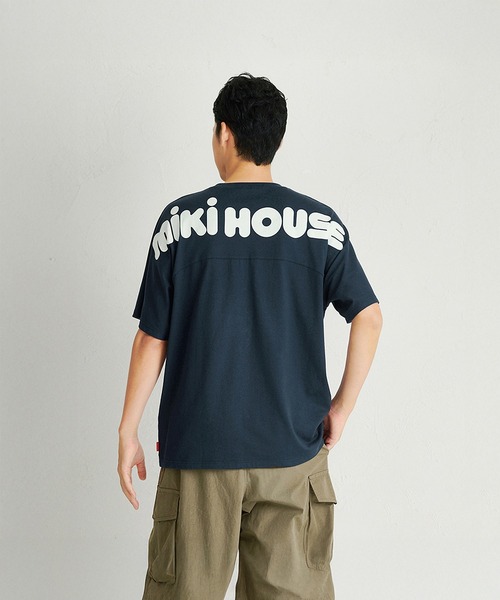 MIKI HOUSE(ミキハウス)の「【WEB限定】バックロゴ半袖Tシャツ(大人用)(Tシャツ/カットソー・レディース・イエロー/パープル/レッド/グリーン/ホワイト/ライトグリーン/ネイビー/ブルー・L(175-185cm)/M(165-175cm)/S(155-165cm))」の5枚目の写真