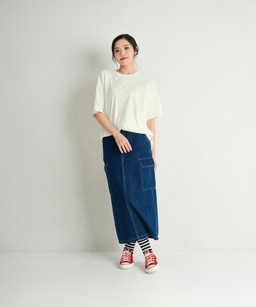 MIKI HOUSE(ミキハウス)の「【WEB限定】バックロゴ半袖Tシャツ(大人用)(Tシャツ/カットソー・レディース・イエロー/パープル/レッド/グリーン/ホワイト/ライトグリーン/ネイビー/ブルー・L(175-185cm)/M(165-175cm)/S(155-165cm))」の15枚目の写真