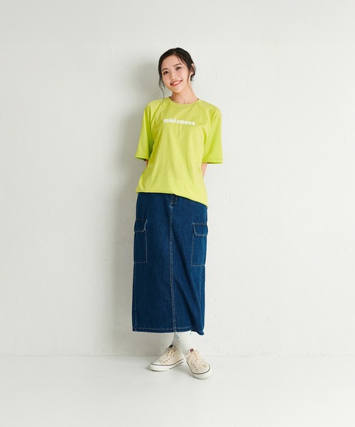 MIKI HOUSE(ミキハウス)の「【WEB限定】バックロゴ半袖Tシャツ(大人用)(Tシャツ/カットソー・レディース・イエロー/パープル/レッド/グリーン/ホワイト/ライトグリーン/ネイビー/ブルー・L(175-185cm)/M(165-175cm)/S(155-165cm))」の20枚目の写真