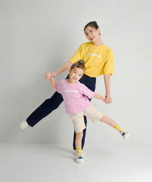 MIKI HOUSE(ミキハウス)の「【WEB限定】バックロゴ半袖Tシャツ(大人用)(Tシャツ/カットソー・レディース・イエロー/パープル/レッド/グリーン/ホワイト/ライトグリーン/ネイビー/ブルー・L(175-185cm)/M(165-175cm)/S(155-165cm))」の11枚目の写真