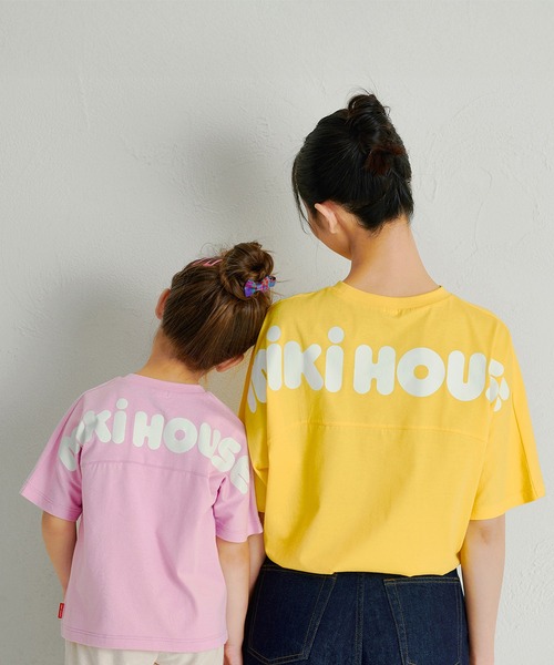 MIKI HOUSE(ミキハウス)の「【WEB限定】バックロゴ半袖Tシャツ(大人用)(Tシャツ/カットソー・レディース・イエロー/パープル/レッド/グリーン/ホワイト/ライトグリーン/ネイビー/ブルー・L(175-185cm)/M(165-175cm)/S(155-165cm))」の12枚目の写真