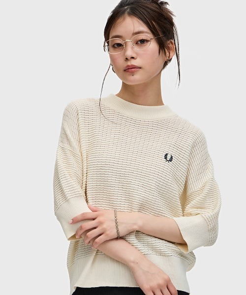 トップス Fred  Perry Textured Knit High Neck Top／ハイネックテクスチャーニット