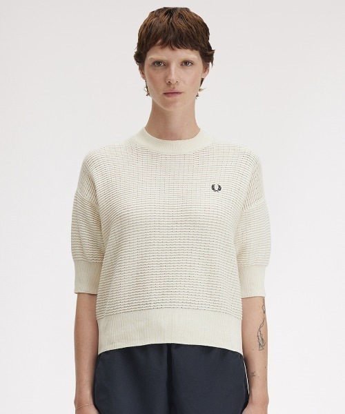Textured Knit High Neck Top／ハイネックテクスチャーニット