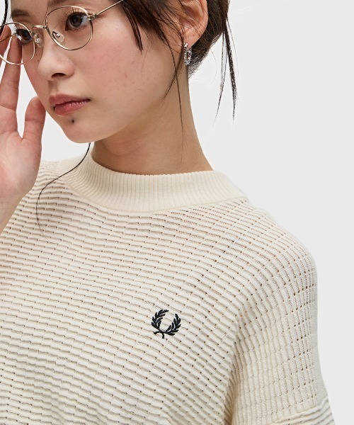 Textured Knit High Neck Top／ハイネックテクスチャーニット