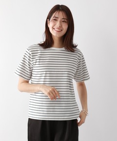 オーガニック綿天竺ボーダーTシャツ（Tシャツ/カットソー
