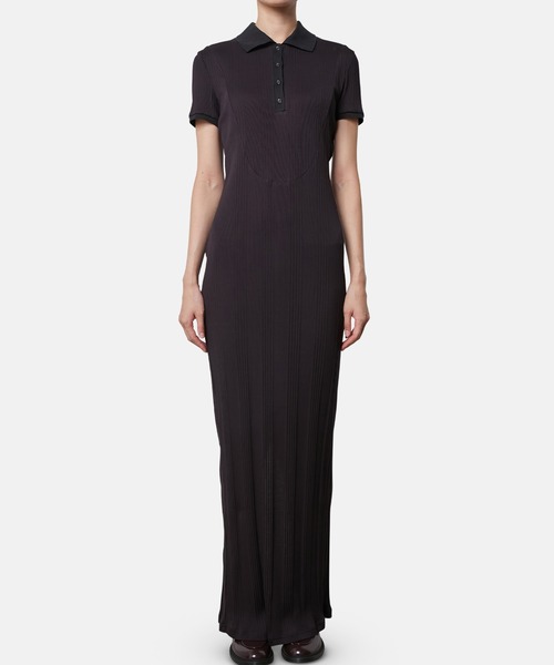 iRENE(アイレネ)の「コットンテレコポロドレス / Cotton Teleco Polo Dress(ワンピース・レディース・ネイビー/グレー・36)」の9枚目の写真
