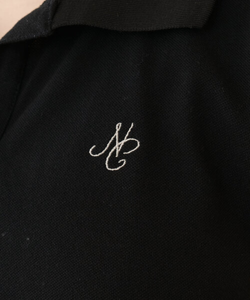 natural couture(ナチュラルクチュール)の「刺繍入りフレンチスリーブポロシャツ(Tシャツ/カットソー・レディース・ピンク/ベージュ/オフホワイト/グレー/ブラック・FREE)」の19枚目の写真