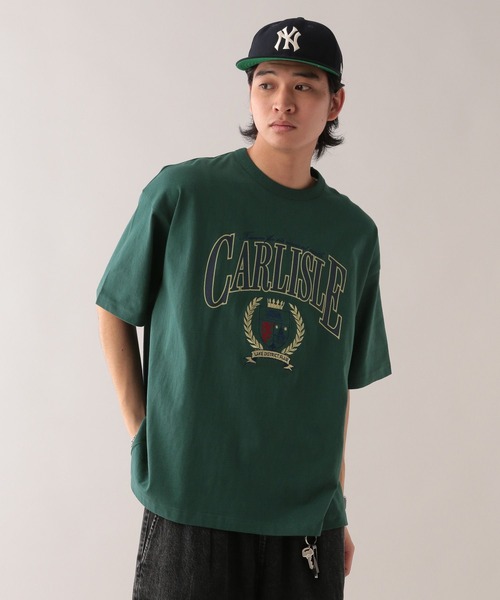 セール】カレッジロゴ刺繍/オーバーサイズTシャツ（Tシャツ