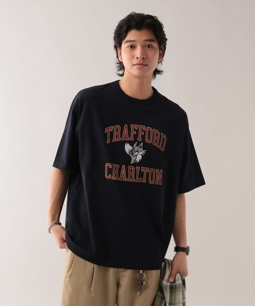 RAGEBLUE（レイジブルー）の「カレッジロゴ刺繍/オーバーサイズTシャツ（Tシャツ/カットソー・メンズ・ホワイト/グリーン/ネイビー・LARGE/MEDIUM）」の18枚目の写真