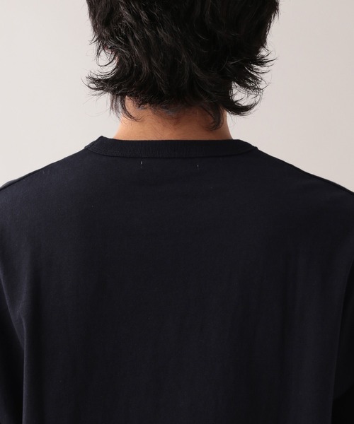 RAGEBLUE（レイジブルー）の「カレッジロゴ刺繍/オーバーサイズTシャツ（Tシャツ/カットソー・メンズ・ホワイト/グリーン/ネイビー・LARGE/MEDIUM）」の11枚目の写真