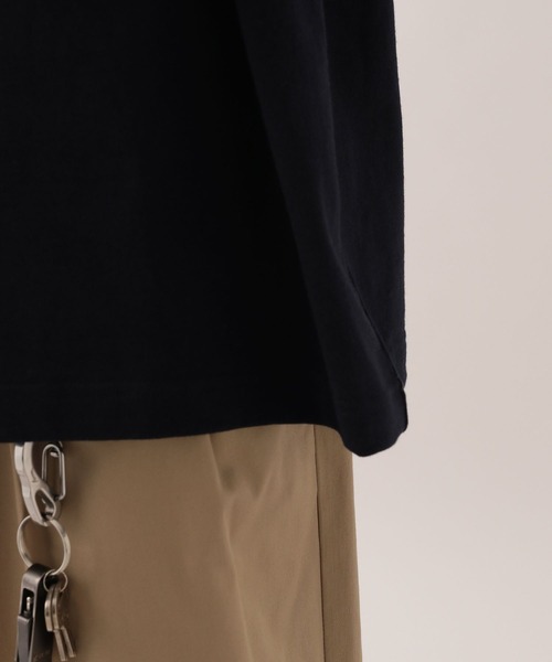 RAGEBLUE（レイジブルー）の「カレッジロゴ刺繍/オーバーサイズTシャツ（Tシャツ/カットソー・メンズ・ホワイト/グリーン/ネイビー・LARGE/MEDIUM）」の4枚目の写真