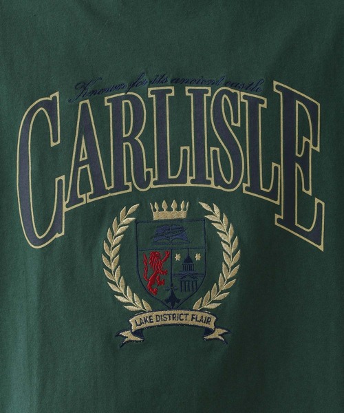 RAGEBLUE（レイジブルー）の「カレッジロゴ刺繍/オーバーサイズTシャツ（Tシャツ/カットソー・メンズ・ホワイト/グリーン/ネイビー・LARGE/MEDIUM）」の6枚目の写真