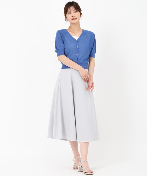MISCH MASCH(ミッシュマッシュ)の「シアーカラーパフ袖カーディガン(カーディガン/ボレロ・レディース・ホワイト/ブラック/レッド/ブルー・フリ-)」の19枚目の写真