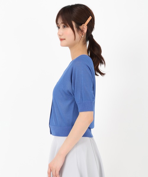 MISCH MASCH(ミッシュマッシュ)の「シアーカラーパフ袖カーディガン(カーディガン/ボレロ・レディース・ホワイト/ブラック/レッド/ブルー・フリ-)」の22枚目の写真