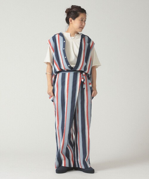 BEAMS BOY(ビームスボーイ)の「ボーイ マルチストライプ パンツ(その他パンツ・レディース・ベージュ/ネイビー・ONE SIZE)」の11枚目の写真