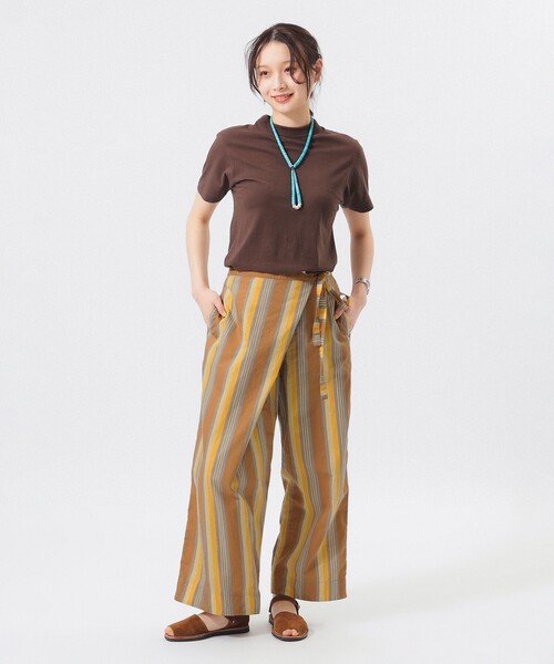 BEAMS BOY(ビームスボーイ)の「ボーイ マルチストライプ パンツ(その他パンツ・レディース・ベージュ/ネイビー・ONE SIZE)」の13枚目の写真