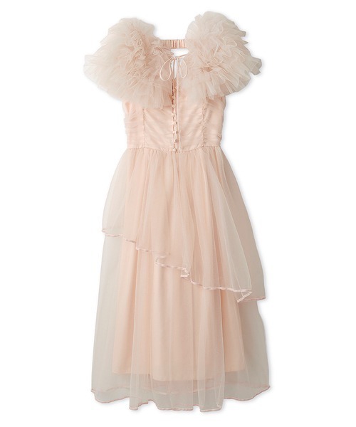 FURFUR(ファーファー)の「チュールボレロセットキャミドレス(ワンピース・レディース・ブラック/ブルー/ピンクベージュ・FREE)」の3枚目の写真