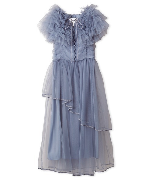 FURFUR(ファーファー)の「チュールボレロセットキャミドレス(ワンピース・レディース・ブラック/ブルー/ピンクベージュ・FREE)」の2枚目の写真