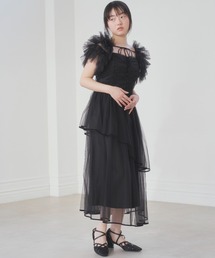 furfur 花柄ハシゴレースパジャマ シャツワンピ　ファーファー fur fur - 美品 furfur 小花柄ハシゴレースパジャマシャツOP