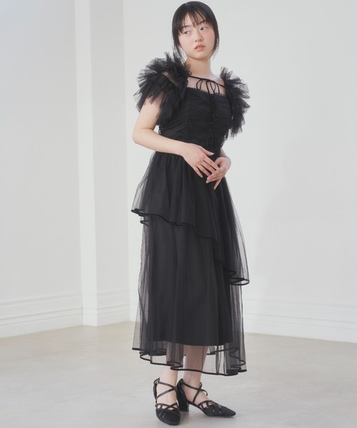 FURFUR（ファーファー）の「FUR FUR ミモザエンブロドレス