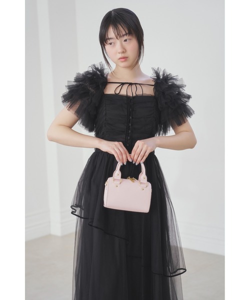 FURFUR(ファーファー)の「チュールボレロセットキャミドレス(ワンピース・レディース・ブラック/ブルー/ピンクベージュ・FREE)」の5枚目の写真