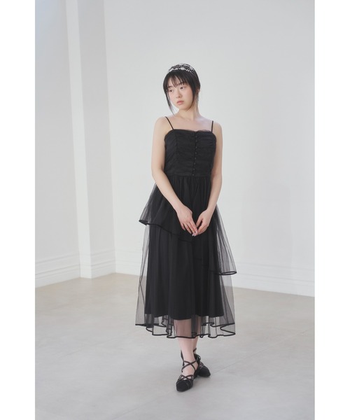 FURFUR(ファーファー)の「チュールボレロセットキャミドレス(ワンピース・レディース・ブラック/ブルー/ピンクベージュ・FREE)」の6枚目の写真