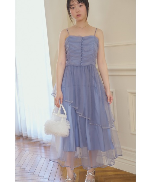 FURFUR(ファーファー)の「チュールボレロセットキャミドレス(ワンピース・レディース・ブラック/ブルー/ピンクベージュ・FREE)」の9枚目の写真