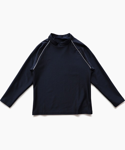 セール】キッズ ハイネック 長袖 ラッシュガード スクール水着