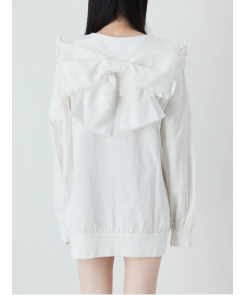 Ank Rouge（アンクルージュ）の「おリボンBIGパーカー（Tシャツ/カットソー・レディース・ブラック/ピンク/ホワイト・M）」の22枚目の写真