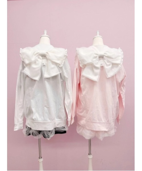 Ank Rouge（アンクルージュ）の「おリボンBIGパーカー（Tシャツ/カットソー・レディース・ブラック/ピンク/ホワイト・M）」の19枚目の写真