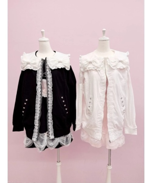 Ank Rouge（アンクルージュ）の「おリボンBIGパーカー（Tシャツ/カットソー・レディース・ブラック/ピンク/ホワイト・M）」の20枚目の写真