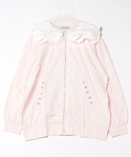 Ank Rouge（アンクルージュ）の「おリボンBIGパーカー（Tシャツ/カットソー・レディース・ブラック/ピンク/ホワイト・M）」の8枚目の写真