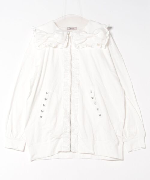 Ank Rouge（アンクルージュ）の「おリボンBIGパーカー（Tシャツ/カットソー・レディース・ブラック/ピンク/ホワイト・M）」の10枚目の写真
