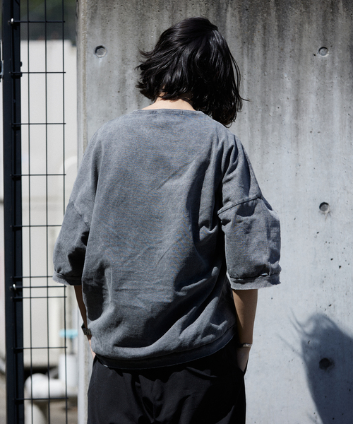 JOURNAL STANDARD J.S HOMESTEAD（ジャーナルスタンダードホームステッド）の「J.S.Homestead / オーバーラージ ポンチョ ショートスリーブTシャツ（Tシャツ/カットソー・メンズ・チャコールグレー/ブラック/ライトグリーン/ベージュ・FREE）」の10枚目の写真