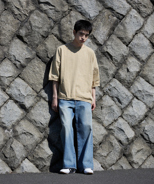 JOURNAL STANDARD J.S HOMESTEAD（ジャーナルスタンダードホームステッド）の「J.S.Homestead / オーバーラージ ポンチョ ショートスリーブTシャツ（Tシャツ/カットソー・メンズ・チャコールグレー/ブラック/ライトグリーン/ベージュ・FREE）」の14枚目の写真