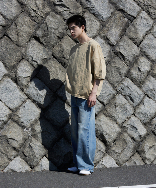 JOURNAL STANDARD J.S HOMESTEAD（ジャーナルスタンダードホームステッド）の「J.S.Homestead / オーバーラージ ポンチョ ショートスリーブTシャツ（Tシャツ/カットソー・メンズ・チャコールグレー/ブラック/ライトグリーン/ベージュ・FREE）」の15枚目の写真