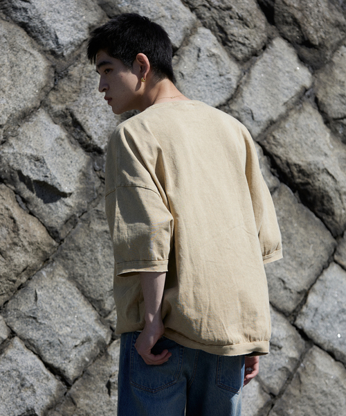 JOURNAL STANDARD J.S HOMESTEAD（ジャーナルスタンダードホームステッド）の「J.S.Homestead / オーバーラージ ポンチョ ショートスリーブTシャツ（Tシャツ/カットソー・メンズ・チャコールグレー/ブラック/ライトグリーン/ベージュ・FREE）」の18枚目の写真