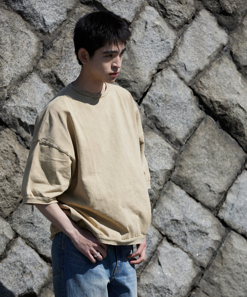 JOURNAL STANDARD J.S HOMESTEAD（ジャーナルスタンダードホームステッド）の「J.S.Homestead / オーバーラージ ポンチョ ショートスリーブTシャツ（Tシャツ/カットソー・メンズ・チャコールグレー/ブラック/ライトグリーン/ベージュ・FREE）」の20枚目の写真