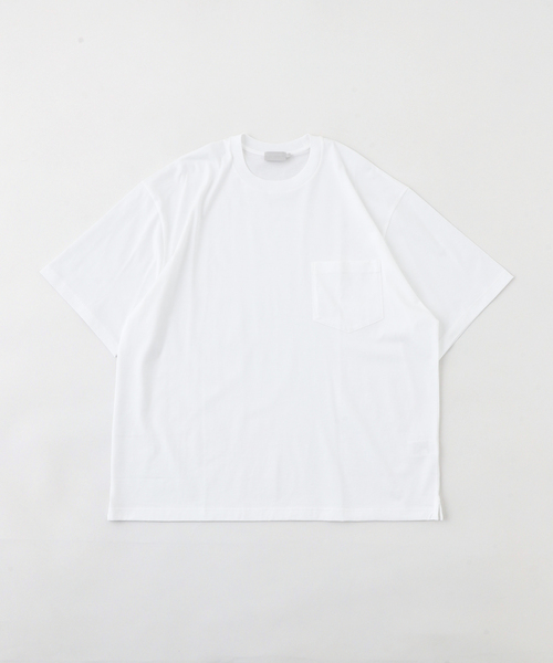 handvaerk(ハンドバーク)の「handvaerk (ハンドバーク) 60/2 S/S BIG T-SHIRT(Tシャツ/カットソー・メンズ・ホワイト/ライトグレー/ブラック・SMALL/MEDIUM/LARGE)」の1枚目の写真
