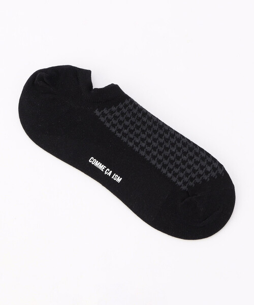 COMME CA ISM(コムサイズム)の「マイクロ千鳥柄 アンクルソックス(ソックス/靴下・メンズ・チャコール/ネイビー/ブラック・25-27CM)」の2枚目の写真