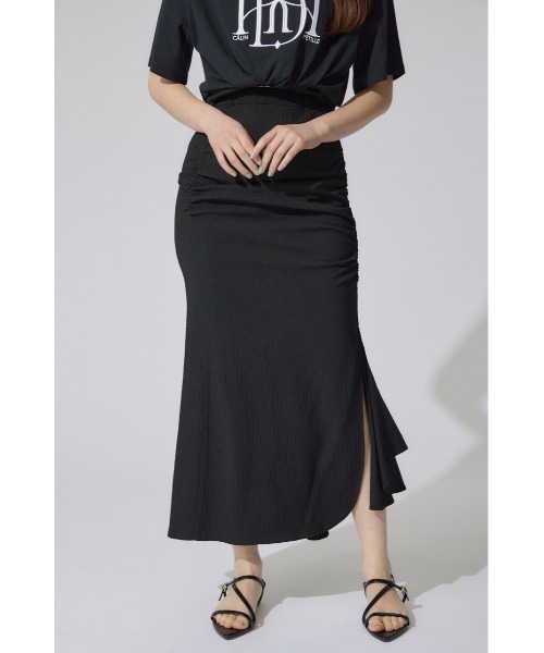 rienda（リエンダ）の「【AKB48 水島美結さん着用アイテム】ギャザーマーメイドジャストウエストスカート マーメイドスカート（スカート・レディース・グレー/マルチ/ブラック/ベージュ・SMALL/MEDIUM）」の9枚目の写真