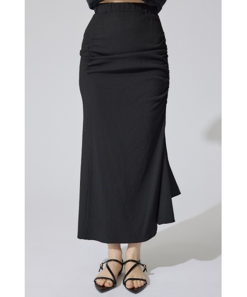 rienda（リエンダ）の「【AKB48 水島美結さん着用アイテム】ギャザーマーメイドジャストウエストスカート マーメイドスカート（スカート・レディース・グレー/マルチ/ブラック/ベージュ・SMALL/MEDIUM）」の10枚目の写真