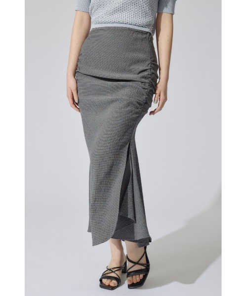 rienda（リエンダ）の「【AKB48 水島美結さん着用アイテム】ギャザーマーメイドジャストウエストスカート マーメイドスカート（スカート・レディース・グレー/マルチ/ブラック/ベージュ・SMALL/MEDIUM）」の11枚目の写真