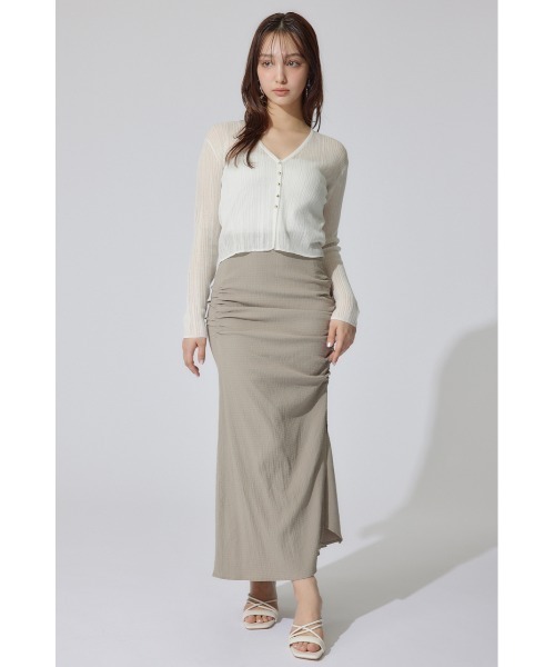 rienda（リエンダ）の「【AKB48 水島美結さん着用アイテム】ギャザーマーメイドジャストウエストスカート マーメイドスカート（スカート・レディース・グレー/マルチ/ブラック/ベージュ・SMALL/MEDIUM）」の20枚目の写真