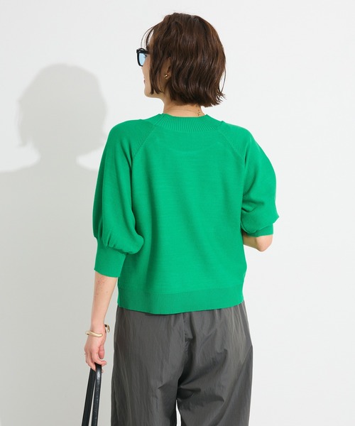 CRAFT STANDARD BOUTIQUE（クラフトスタンダードブティック）の「洗える/UVカット/毛玉軽減 ファンクショナルニット半袖ラグランプルオーバー◆（ニット/セーター・レディース・ブラック/オフホワイト/グレー/グリーン・FREE）」の14枚目の写真