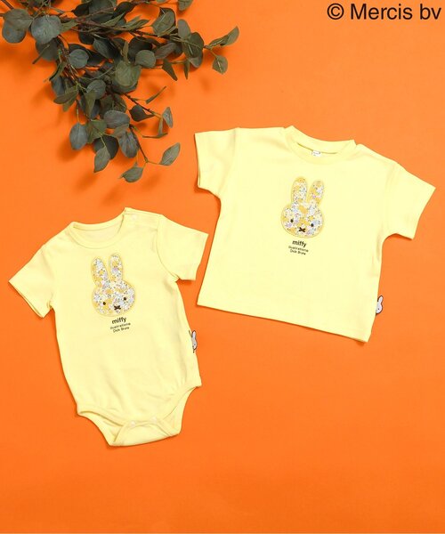Miffy( ミッフィー)の「【リンク】Dick Bruna バラエティボディスーツ(ロンパース・キッズ・イエロー/オフホワイト・70/80)」の6枚目の写真