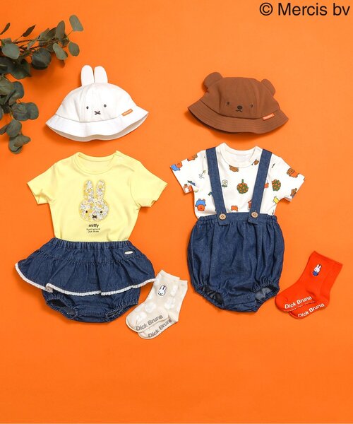 Miffy( ミッフィー)の「【リンク】Dick Bruna バラエティボディスーツ(ロンパース・キッズ・イエロー/オフホワイト・70/80)」の7枚目の写真